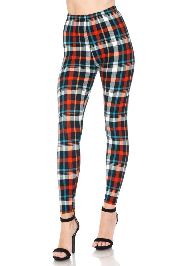One size Multi Printed, High Waisted, Leggings With An Elasticized Waist Band