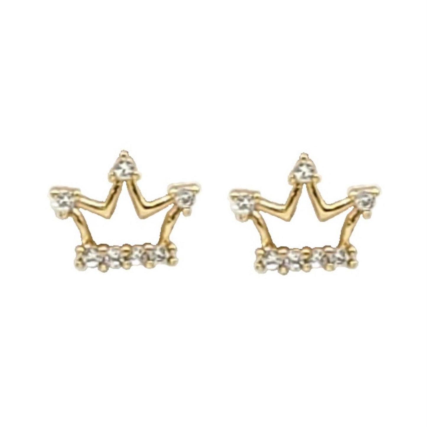 Crown Crystal Stud Earring